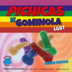 PRIDE – FRUTAS DE PÊNIS GOMAS COM AÚCAR LGBT