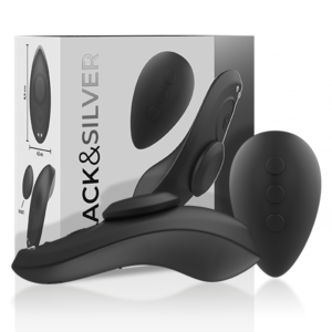 BLACK&SILVER – CALA VIBRADORA DE SILICONE RECARREGVEL PRESTON PRETA