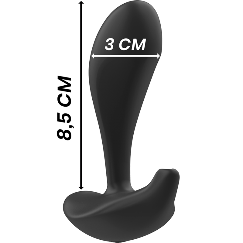 BLACK&SILVER - CONTROLE REMOTO DE SILICONE DWAYNE ANAL PLUG - Image 5