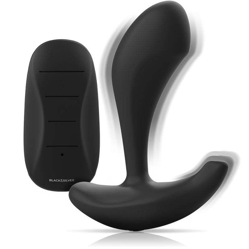 BLACK&SILVER - CONTROLE REMOTO DE SILICONE DWAYNE ANAL PLUG - Image 3