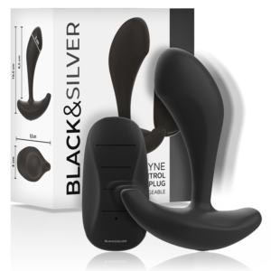 BLACK&SILVER – CONTROLE REMOTO DE SILICONE DWAYNE ANAL PLUG