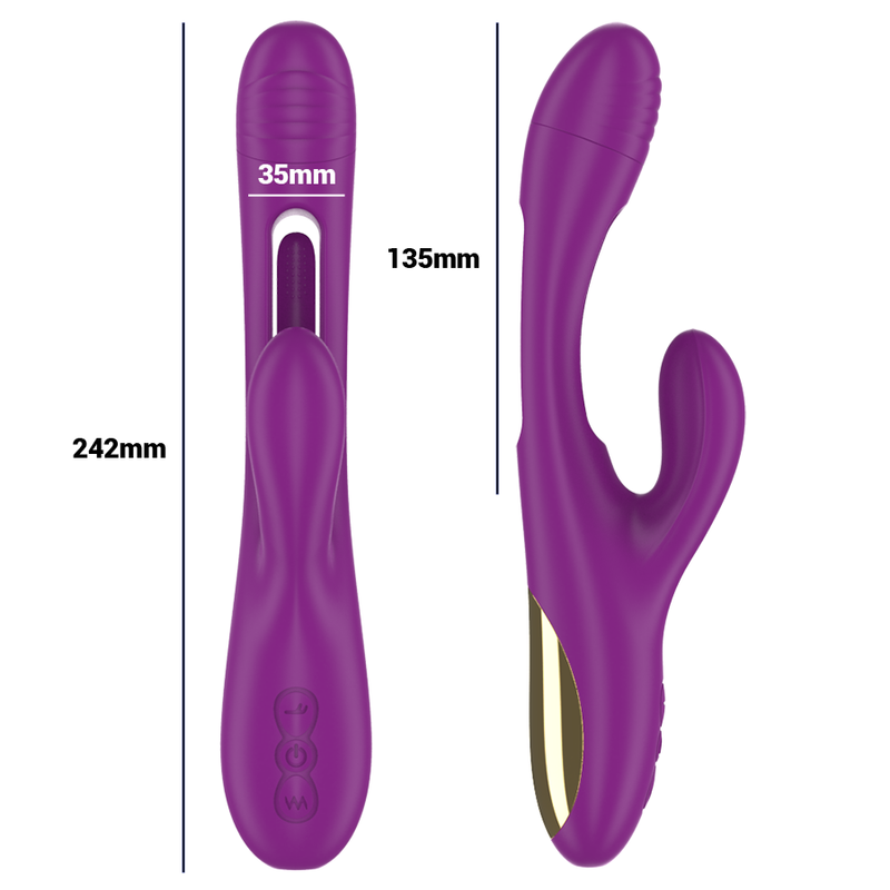 INTENSE - APOLO VIBRADOR MULTIFUNO RECARREGVEL 7 VIBRAÕES COM LÍNGUA OSCILANTE ROXA - Image 4