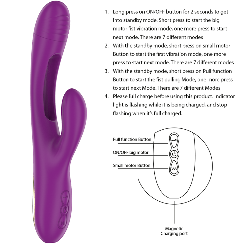 INTENSE - APOLO VIBRADOR MULTIFUNO RECARREGVEL 7 VIBRAÕES COM LÍNGUA OSCILANTE ROXA - Image 5