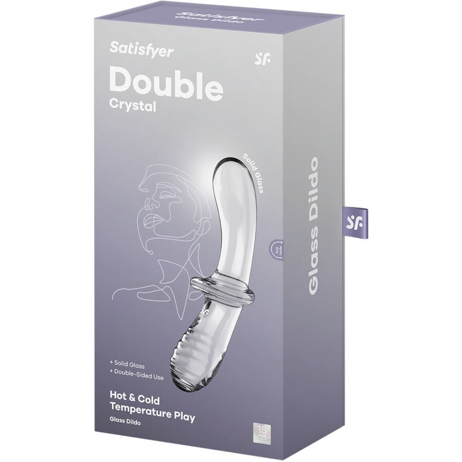 SATISFYER - DILDO DE CRISTAL DUPLO TRANSPARENTE - Image 5
