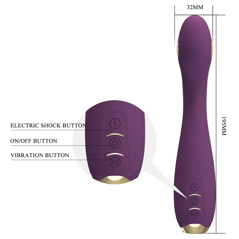 PRETTY LOVE - HECTOR VIBRADOR ELECTROSHOCK POR APP CONTROL ROXO - Image 4