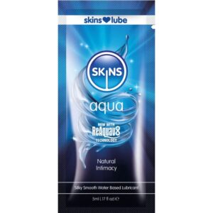 SKINS – AQUA LUBRIFICANTE À BASE DE ÁGUA DOSE ÚNICA 5 ML