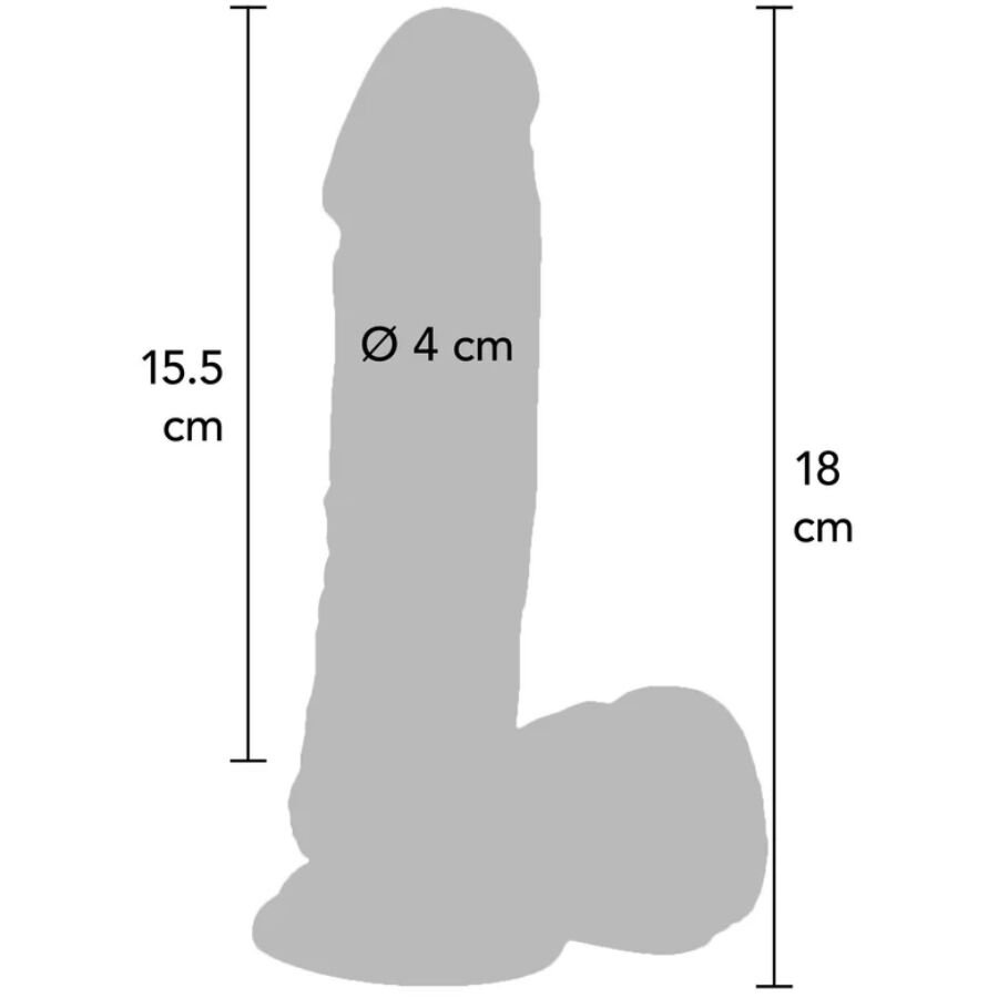 GET REAL - DILDO 18 CM COM BOLAS VIBRADOR PELE - Image 3