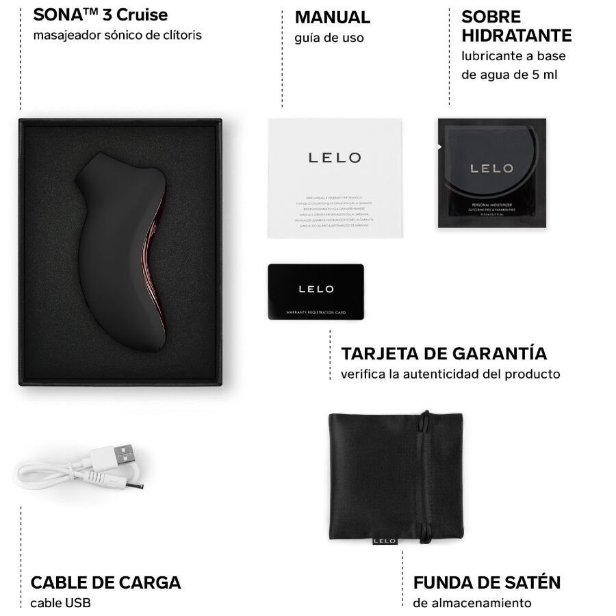 LELO - SONA 3 CRUISE MASSAGEADOR CLITÓRICO SÔNICO PRETO - Image 4