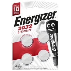 ENERGIZER – BATERIA BOTO DE LÍTIO CR2032 3V 4 UNIDADE