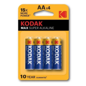 KODAK – BOLHA DE BATERIA ALCALINA MAX AA LR6 * 4