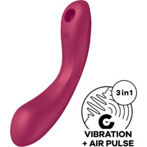 SATISFYER – CURVE TRINITY 1 AIR PULSE VIBRATION VERMELHO