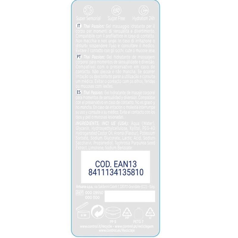CONTROL - 2 EN 1 MASSAGEM & PRAZER TAILANDÊS PAIXO 200 ML - Image 2