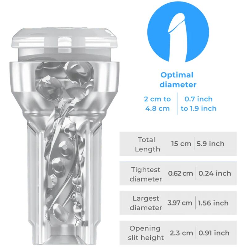 KIIROO - FEEL POCKET STROKER CRYSTAL POR KIIROO TRANSPARENTE - Image 5