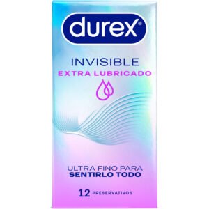 DUREX – PRESERVATIVOS INVISÍVEIS EXTRA LUBRIFICADOS 12 UNIDADES
