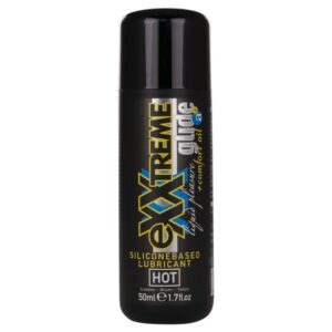 HOT – EXXTREME GLIDE LUBRIFICANTE À BASE DE SILICONE + ÓLEO CONFORTANTE A+ 50 ML