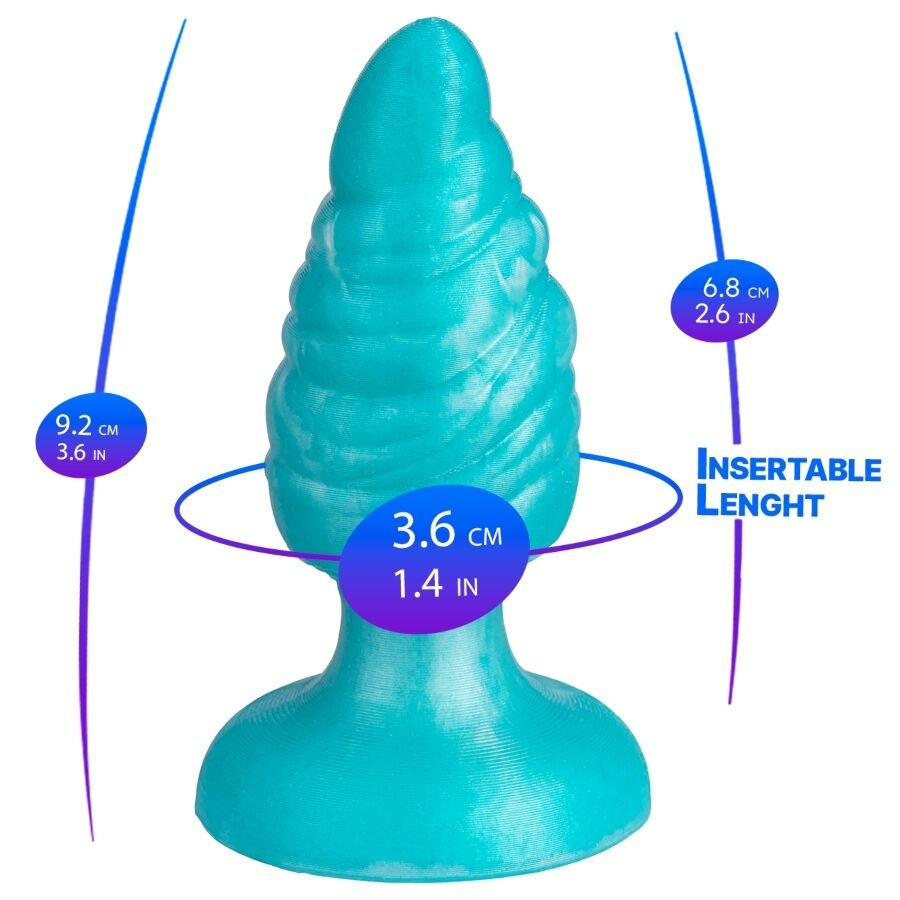 SILEXD - MELTY PLUG ANAL DE DERRETIMENTO FANTASY DE SILICONE LÍQUIDO TERMOREATIVO AZUL CELESTIAL 9,2 CM - Image 2