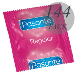 PASANTE – DE PRESERVATIVOS GAMA REGULAR 144 UNIDADES