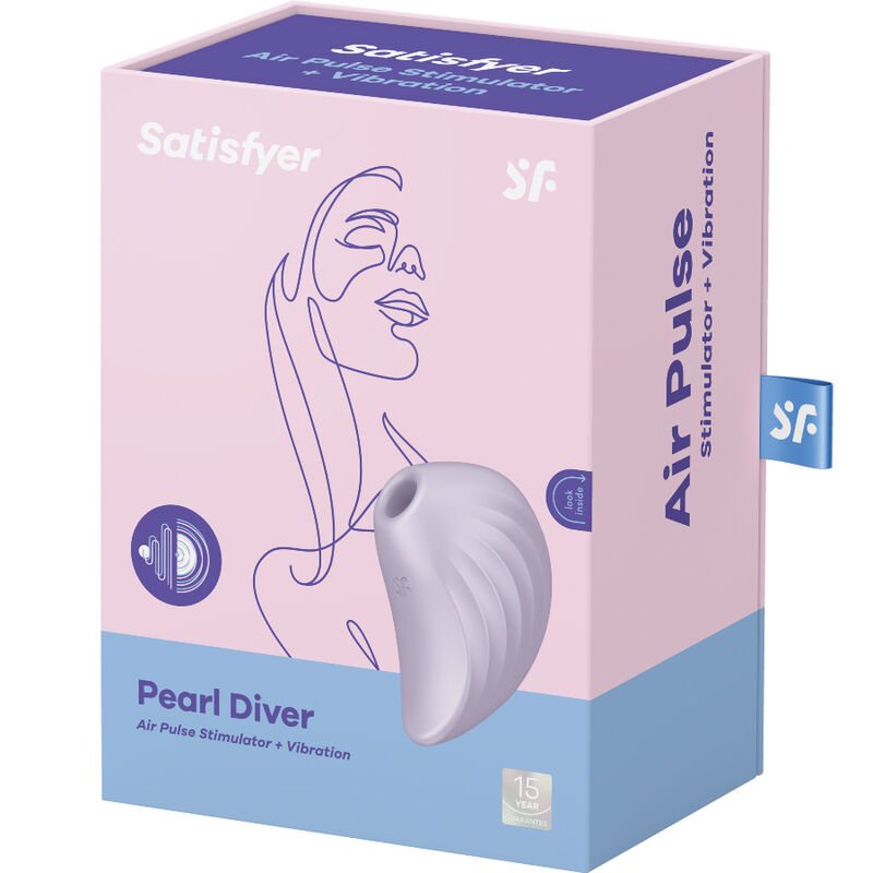 SATISFYER - ESTIMULADOR E VIBRADOR DE PULSO DE AR PEARL DIVER VIOLETA - Image 4
