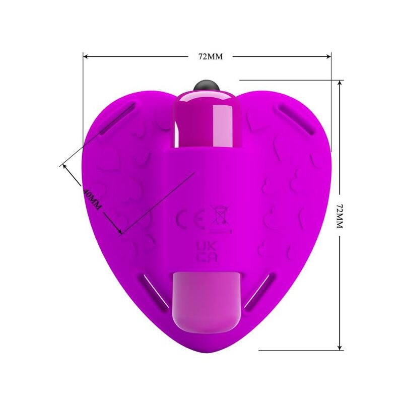 PRETTY LOVE - HEARTBEAT CLITORIS MASSAGER 10 MODOS DE VIBRAO ROXO - Image 5