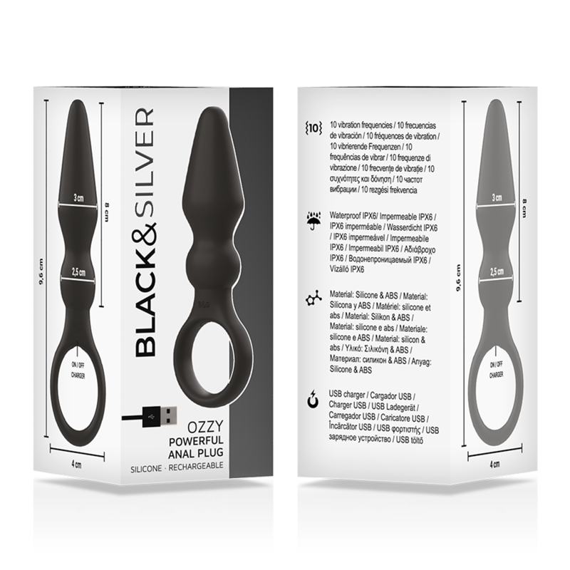 BLACK&SILVER - PLUGUE ANAL DE SILICONE PODEROSO OZZY - Image 5