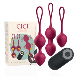 CICI BEAUTY – CONTROLE REMOTO PREMIUM SILICONE 3 VIBRANTES KEGEL BEADS