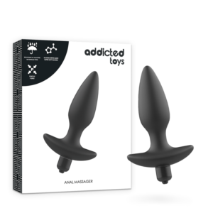 ADDICTED TOYS – MASSAGER PLUG ANAL COM VIBRAO PRETO