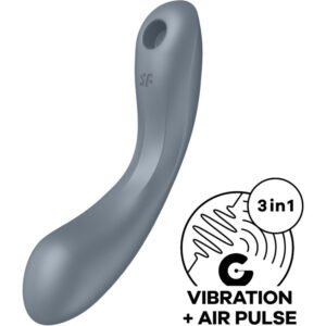 SATISFYER – CURVE TRINITY 1 AIR PULSE VIBRATION GREY