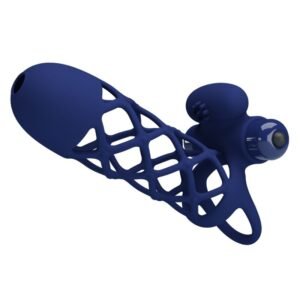 PRETTY LOVE – GIANN ANEL VIBRADOR COM BAINHA DE SILICONE AZUL