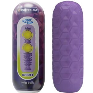 PRETTY LOVE – MASTURBADOR MASCULINO TWIN BALLS ROXO