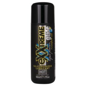 HOT – EXXTREME GLIDE LUBRIFICANTE À BASE DE SILICONE + ÓLEO CONFORTANTE A+ 50 ML