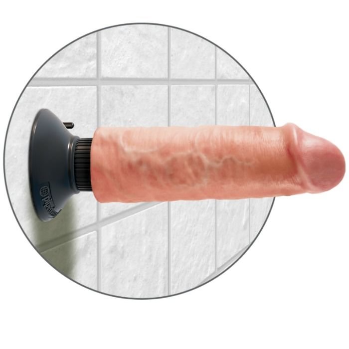 KING COCK - VIBRADOR DILDO 15.24 CM NATURAL - Image 5