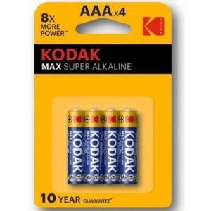 KODAK – BATERIA SUPER ALCALINA MAX AAA LR03 * 4