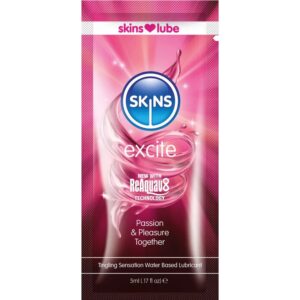 SKINS – EXCITE LUBRIFICANTE À BASE DE ÁGUA DOSE ÚNICA 5 ML