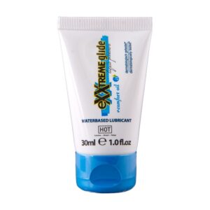 HOT – EXXTREME GLIDE LUBRIFICANTE À BASE DE ÁGUA + ÓLEO CONFORTANTE A+ 30 ML