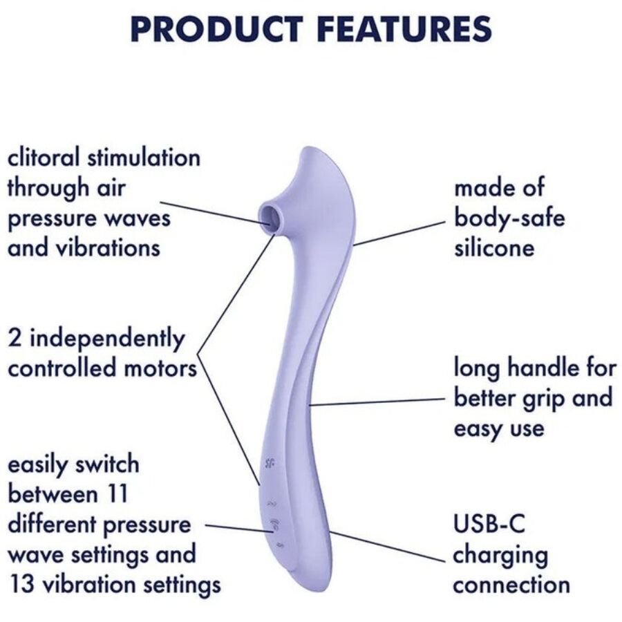 SATISFYER - EASY LOVER VIBRADOR & ESTIMULADOR AIR PULSE - Image 4
