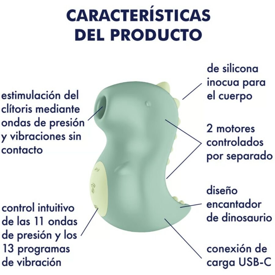 SATISFYER - DIN-OOOH VIBRADOR & ESTIMULADOR AIR PULSE - Image 4