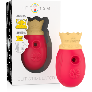 INTENSE – ESTIMULADOR DE CLITÓRIS 10 MODOS DE SUCÇÃO E LAMBER – VERMELHO