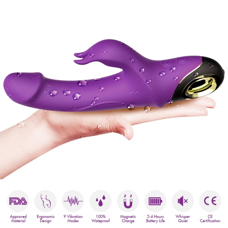 ARMONY - METEROR DILDO VIBRADOR COELHO ROXO - Image 3