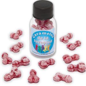 DIABLO PICANTE – 12 JUVENTUDE DOCES FORMATO PÊNIS MORANGO/CEREJA