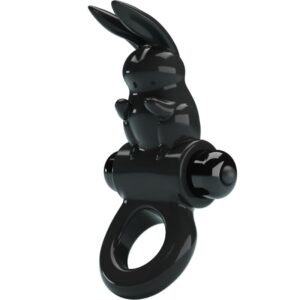 PRETTY LOVE – ANEL VIBRADOR COELHO ANEL EXCITANTE 10 VIBRAÇÕES PRETO