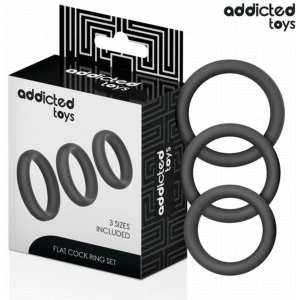 ADDICTED TOYS – CONJUNTO DE ANÉIS PLANOS DE SILICONE