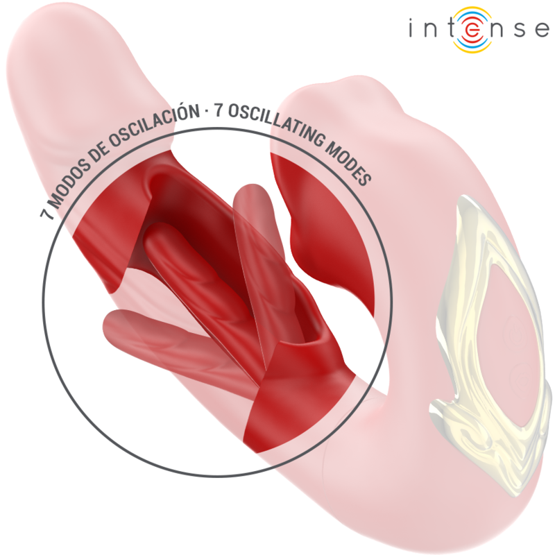 INTENSE - NATHY VIBRADOR DUPLO COM BOCA ESTIMULANTE MULTIFUNÇÕES VERMELHO - Image 4
