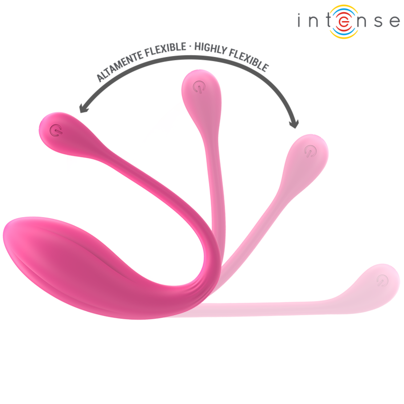 INTENSE - VIBRADOR JANICE U DUPLA ESTIMULAÇÃO 10 VIBRAÇÕES ROSA CONTROLE REMOTO - Image 5