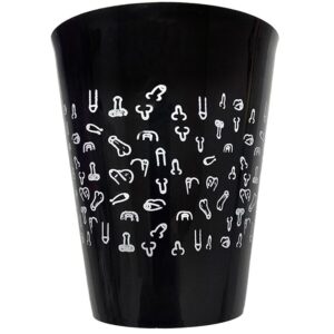 DIABLO PICANTE – COPO PRETO 500 ML COM PÊNIS BRANCOS