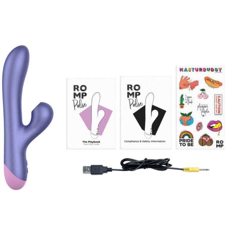 ROMP - PULSE RABBIT VIBRADOR DUPLO PARA PONTO G AZUL ELÉTRICO - Image 3