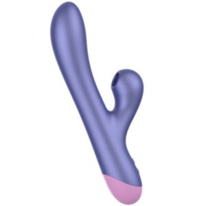 ROMP – PULSE RABBIT VIBRADOR DUPLO PARA PONTO G AZUL ELÉTRICO