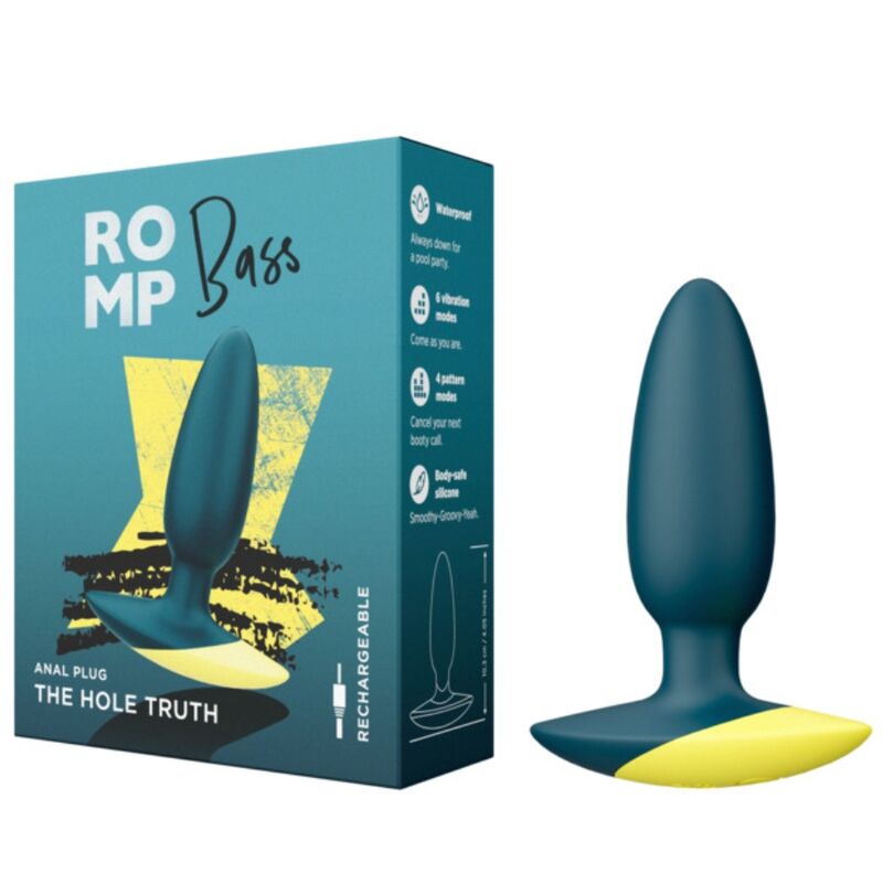ROMP - BASS VIBRADOR ANAL PLUG 10 CM VERDE - Image 5
