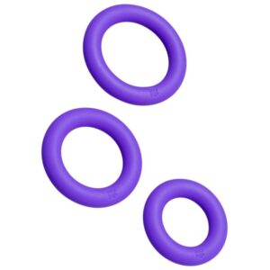 ROMP – REMIX TRIO CONJUNTO DE 3 ANÉIS PENIANOS DE SILICONE ROXOS