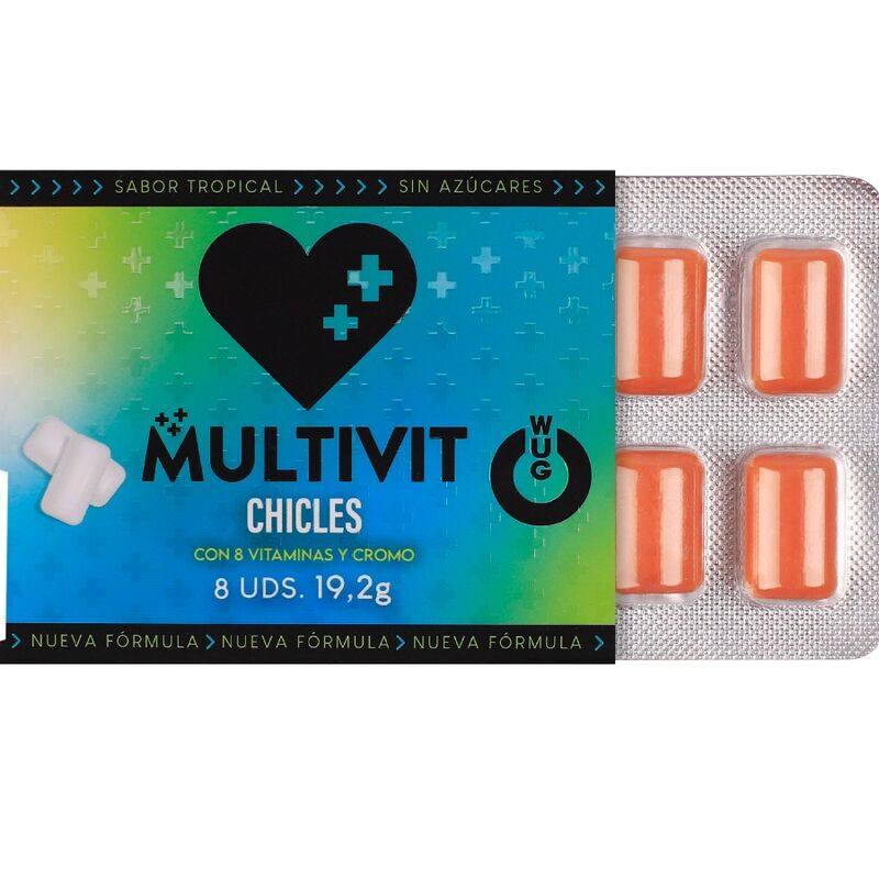 WUG MULTIVIT - MULTIVITAMÍNICO FUNCIONAL SABOR TROPICAL, 8 UNIDADES EM CARTELA - Image 2