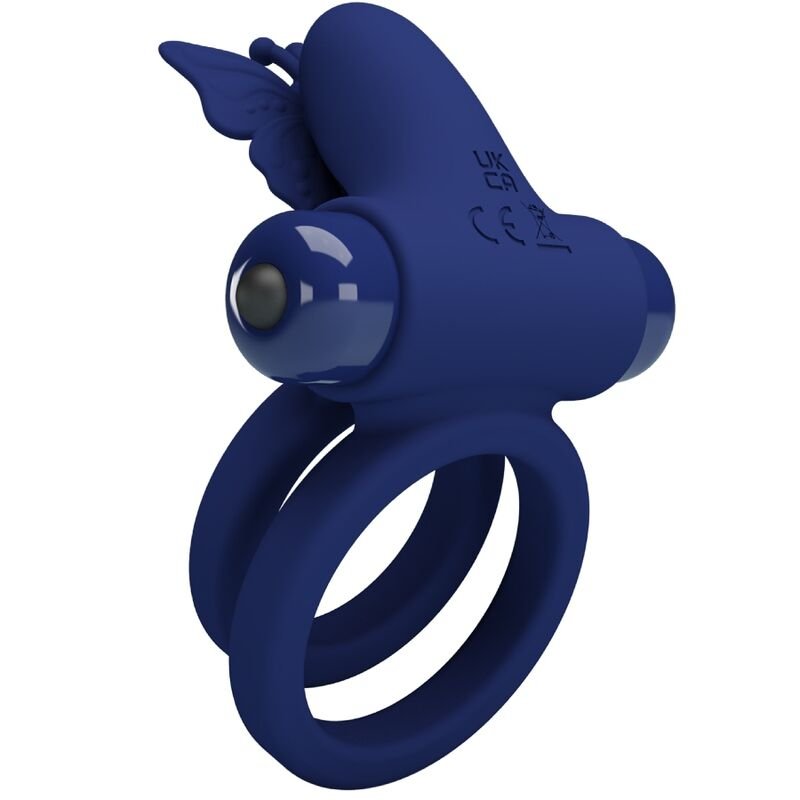 PRETTY LOVE - JAMELE ANEL DUPLO COM ESTIMULADOR DE VIBRAO E BORBOLETA AZUL - Image 3